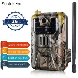 Камеры на открытом воздухе 2G MMS SMS SMTP Trail Camera 20MP 1080p Night Vision Cellular Mobile Hunting Cameras HC900M Беспроводная фотография ловушка