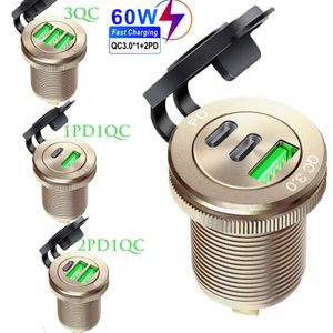 NUOVO SCOPIA GUILLO DI CARCHIO DI CARCHIO DELLA CAMPIONE DELLA CAMPIONE DA 12V 6 5 7 Accessori di tipo C e QC3.0 Adattatore USB per auto