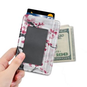 Holders Anti Theft for RFID Credit Card Protector Blocking Cardholder Skin Case Covers Protection Bank Card Case Cherry tree coin purse