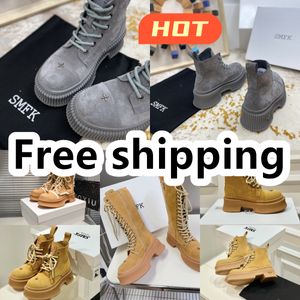 2024 Designer Boots Trendy Women Booties Ankle Boot Luxury Soles Womens Party Thick Heel size 35-40 hiking Desert SMFK GAI