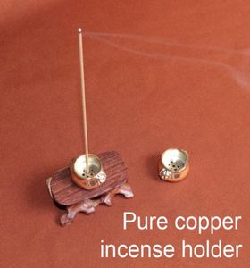 whole pure copper stick incense burner incensing Censer home decor for sandalwood agarwood incense holder burning8891787