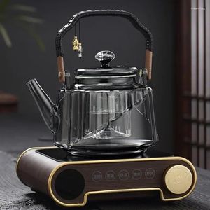 Teaware Sets Heat-Resistant Glass Tea Brewing Kit Small Electric Ceramic Health Pot Set Chinese Style Water Soak Tool Elegant Design