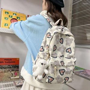 Rucksack Drop High School Tasche Frauen 2024 College -Schüler gedruckt Graffiti süße Rucksäcke für Kinder Mädchen
