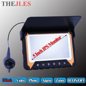 Finder THEJLES 5 Inch 800*480 IPS Monitor Fish Finder HD 1000Tvl Underwater Camera With 8 Pcs IR Night Vision For River/Ice Fishing