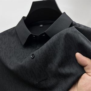 igh-end in-end ice silk polo shirt mens summer summoutflage non-markking polo shirt dyne seleve mens mens dens for 240403