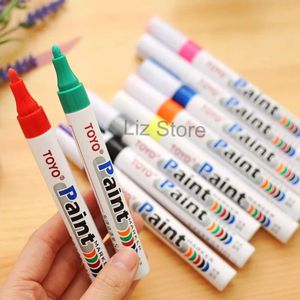 Markers Waterproof Colorful Lasting Marker Wholesale Pen Tire Tread Metal Face Painting School Stationery Student Writing Pens Th0826 s