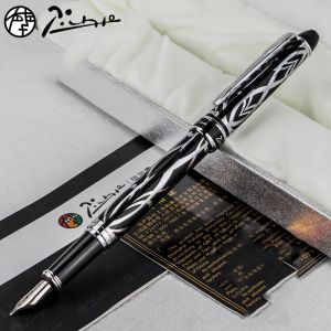 Pens Luxury Pimio Picasso Metal Çeşme Pen Paris Stil Tasarım İridyum Kalemler İş Ofisi için Hediye Kutusu Doğum Günü Noel