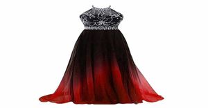 Sexy halbreicher Rückenless Aline Crystal Prom Kleider mit Pailletten -Chiffon Plus Size Evening Formal Party Gown BP108949112