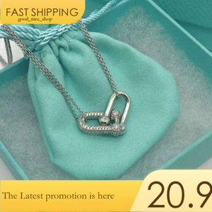 Necclana Tiffanybead Tiffanyjewelry oro designer di collana per donne Jewlery Sterling Sterling Silver Horseshoe Buckle Neckle Neckle Edition Fashi