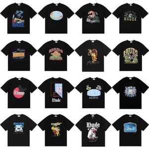 American Fashion Brand Niche Design Rhude Short Sleeved Men and Womens Couple Ins High Street Loose T-shirt Spring/summer Half