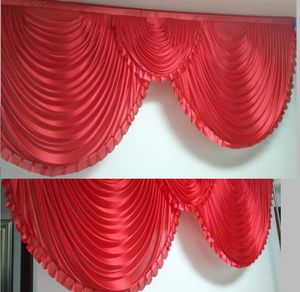Estilista de 10 pés de largura projeta croal cor cortina de casamento swags cenário de festa de celebração cenário de cetim de cetim drapes6613629