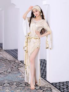 Stage Wear Women's Belly Dance Costumes Dress Big Sequins Baladi Shaabi Folk Robes Female Oriental Dancing Performance