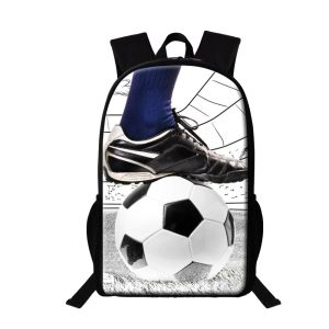 Bags 3D Football Pattern Print School Bags Teenager Backpack for Girls Boys School Bag Soccer Sports Mens Backpacks Children Book Bag