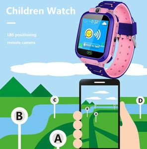 Q12 Kid Smart Watch Lbs SOS Su Geçirmez Tracker Çocuklar İçin Akıllı Saatler Antilost Destek Sim Kartı ile 9967242 ile Android Telefon İçin Uyumlu