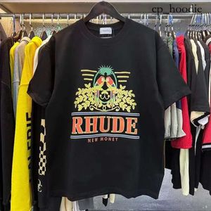 Rhude Designer T Shirt Mens T Shirt Luxury Fashion Märke Rhude Shirt Polo Loose Breattable Grapic Printed Clothing Casual Cotton Rhude Shirts High Quality Tops 4318