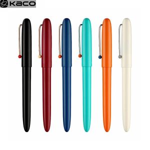 Pens Kaco Classic Colorful Fountain Stift EF Kapuzenschule Office Stationerie NIB reibungsloses Schreiben austauschbarer Tintenpatronengeschenkset Set