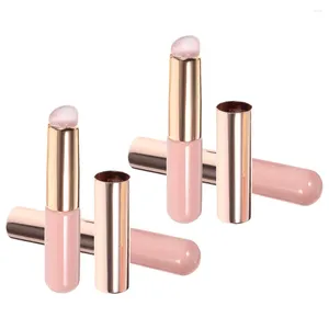 Makeup Borstes 4st Silicone Lip Lipstick Brush Portable Blending Concealer