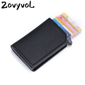 Wallets ZOVYVOL Rfid Customized Name Wallet Card Holder Coin Purse Men Wallet Men Leather Smart Wallet Mini Pocket Money Bag Women Walet