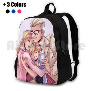 Bags Family Reunion Outdoor Hiking Backpack Riding Climbing Sports Bag Adrien Agreste Gabriel Agreste Cat Chat Family Hug Reunion