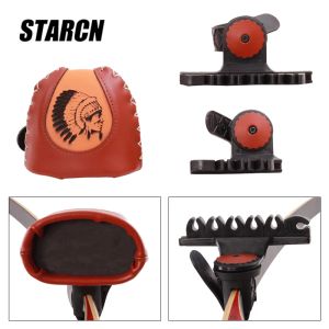 Pacote Arco para flecha Liberação de couro Recurve Arrow Saco de armazenamento Protecror para caça American Long Bow Acessório