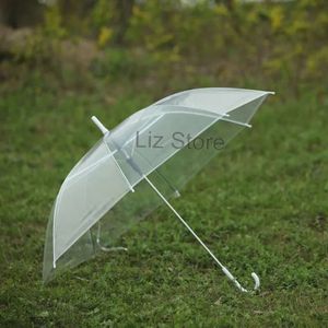 Dome transparente Deep Deep elegante 8k semi-automático Long Handle Umbrella Childra