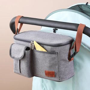 Sacchetti impermeabili per pannolini per bambini passeggiatore pannolino borse borse caddy tote passeggino organizzatore con accessori per supporto a tazza isolato