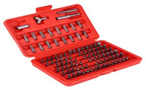 Neues 100pcs Chrome Security Bit Tool Set Torx Hex Drillstern Schraubenscheibe 5873681