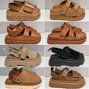 Designer Goldenstar Sandals australia Summer Cowhide Slippers Beach Cross Slides Women Tasman Fall Mustard Seed Driftwood Chestnut Sandal 35-40