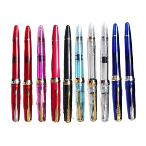 Pens Yongsheng 618 Fountain Pen Student Pen tłok tłok Trustne Przezroczyste biuro papiernicze pióra