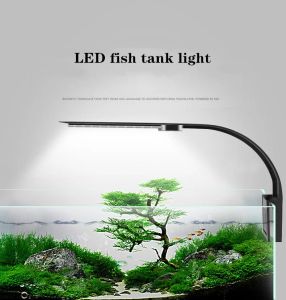 Akvarier Hot Sale Waterproof Aquarium LED Light Super Slim Fish Tank Clipon Lamp Aquatic Plant Lighting Akvarium Tillbehör