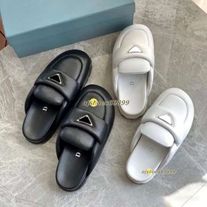 Ny mode mjuk får sandale läder skjutreglage mular toffel lyxig designer skor casual sko lady sandal utomhus slidplattform sommar kvinnor loafers slforers