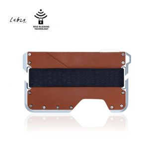 Holders Creative Casual Rfid Slim Wallet Card Holder metal Wallet For Credit Cards Multifunction Rfid Wallet mini lanyard Id Card Holder