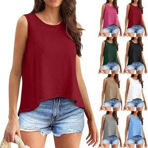 Camisas femininas Tamas da moda e sexy roupas básicas de verão sem mangas de tampas sem tampa