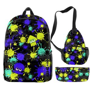 Mochilas de mochilas de tiro de tiro Splatoon 3 Backpack Set