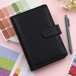 Wallets Crocodile Pattern Budget Planner Cash Envelope Binder with Budget Envelopes A6 Binder Pockets Cash Envelope Wallet for Budgeting