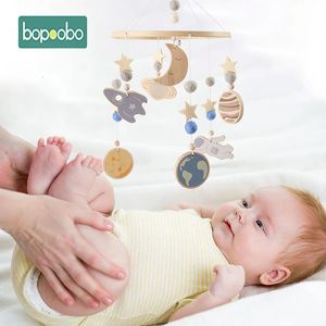 1Set Baby Space Bed Bell Мобильные гремучие игрушки 0-12 месяцев настраиваемое название декор комнаты Дети музыкальные подарки на день рождения подарки на день рождения 240418