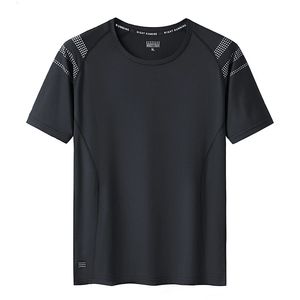 Camiseta rápida seca esportiva masculina 2024 mangas curtas verão casual branco plus de tamanho grande 6xl 7xl 8xl 9xl Top Tees Gym Tshirt Roupas 240420