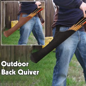 Packs Black/Brown Retro Leather Archery Quiver Arrow Holder Bag Medieval Waist Bow Hunting Accessories Holster Outdoor Tools