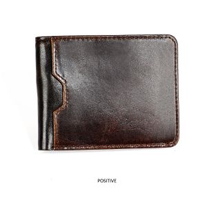 Wallets Rfid Blocking Genuine Leather Mens Wallet Bifold Dollar Clips Designer Wallets Famous Brand Male Wallet Money Bags