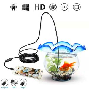 Finder IP67 ENDOSCOPE CAMERA Underwater 8mm Soft Cable Fishing Camera Fish Finder för fiskare Android USB Typec Underwater Device