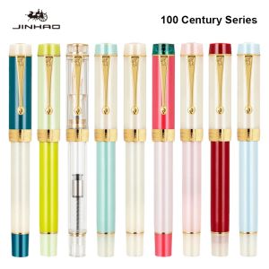 Ручки Jinhao 100 Fountain Pen Transparent Color Resin Ruxury Executive Pen Ef/F/M Fine Nib Office School Prises Puppors Staintes
