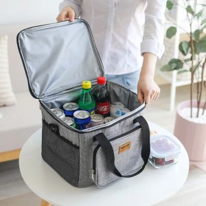 Bolsas portáteis Térmico Cooler Bag Picnic Food Beverage Drink Fresh Keeping Organizer Isoled Isolle Box Bote Tote Acessórios Case