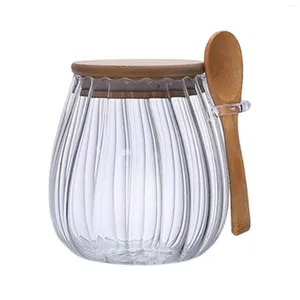 Förvaringsflaskor Sugar Bowl Glass Jar With Lid Förhindra fukt Klumpning för kaffebönkräm Creamer