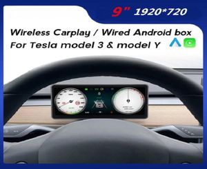 Tesla Model 3 Model Y Dyckie samochody cyfrowe głowice deski rozdzielczej w górę Klaster wyświetlacza Carplay Android Auto dla Tesla HUD Power Speed ​​Display3441965