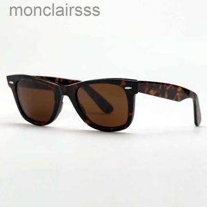Neue klassische Marke Wayfarer Luxury Square Sonnenbrille Männer Frauen Acetat Rahmen mit Strahlglaslinsen Sonnenbrille für männliche UV400 Tortoishell CO 2UU7