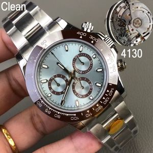 15 rodzajów czystych fabrycznych zegarków Luxury Super Quality 116500LN ETA 4130 Ruch Automatyczne zegarki 40 mm ceramiczna ramka 904L LUMINOU307D