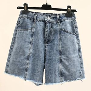 Plus -storlek kvinnor denim shorts sommar mode raka jeans lösa byxor överdimensionerade kurvkläder J41048 240409