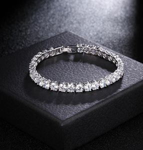 4mm CZ stone tennis bracelet for women pulseiras bijoux femme handmade chain bracelet bangles for Christmas gift8437164