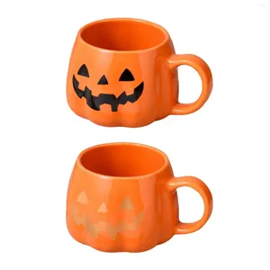 Tassen Kürbisform -Masse Keramik Kaffee Herbst Holiday Cups Spaß Halloween Set