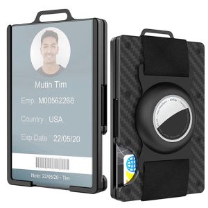 Titulares Porte Carte Badge com Airtag Id Card Titular Business Aluminium Money Banda de luxo de luxo Cartera Hombre Designer Case Slim Burse